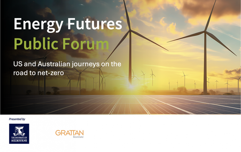 Image for Energy Futures Public Forum: US and Australian journeys on the road to net-zero